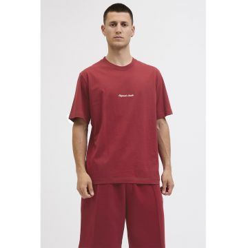 Tricou regular fit cu decolteu la baza gatului