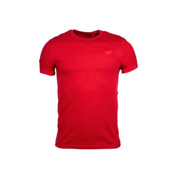 Tricou sport barbati -  Cu logo pe fata - Bumbac - Rosu -