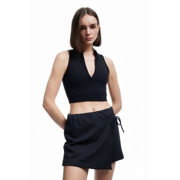 Bustiera crop cu fermoar