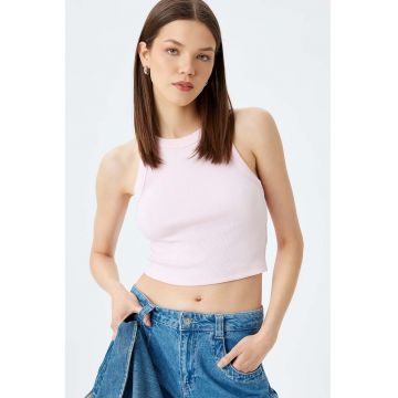 Top crop cu aspect striat
