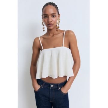 Top crop cu bretele multiple