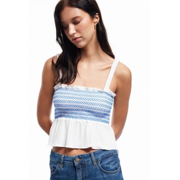Top crop cu insertii elastice