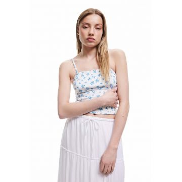 Top crop cu model floral