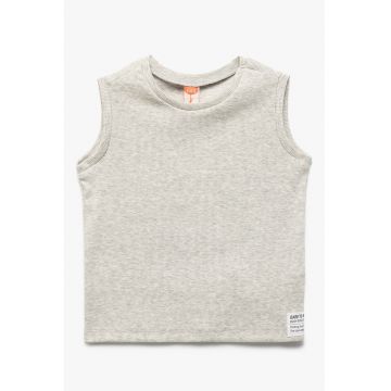 Top din amestec de bumbac striat