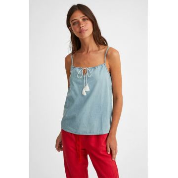 Top din chambray cu canafi