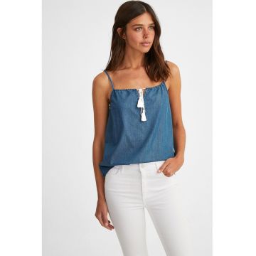 Top din chambray cu canafi