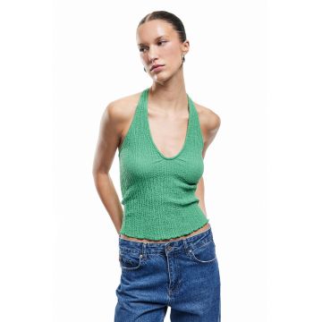 Top halter texturat