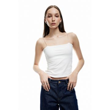 Top slim fit cu bretele subtiri