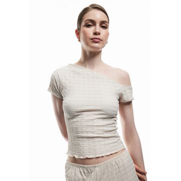 Tricou asimetric texturat