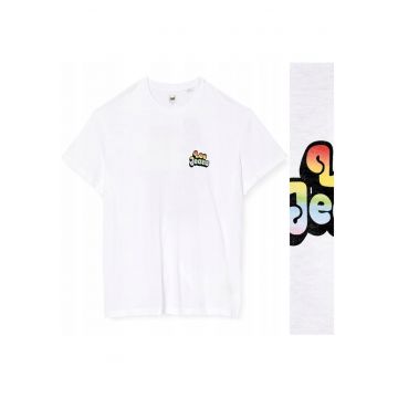 Tricou Barbati -  Pride Tee Chest Grap - Regular Fit - Design Clasic - 100% Bumbac - Confortabil - Respirabil - Ideal Pentru Zi Cu Zi - Marimea M - Alb