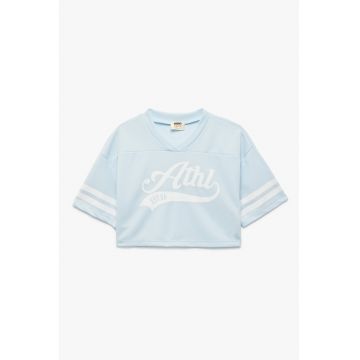 Tricou cu decolteu in V si imprimeu text