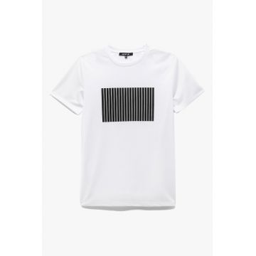 Tricou cu decolteu rotund si dungi