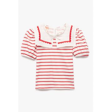 Tricou cu guler Peter Pan