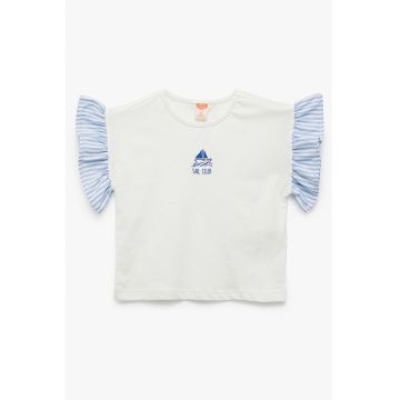 Tricou cu maneci cu volane