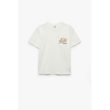 Tricou de bumbac cu buzunar pe piept
