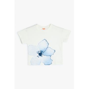 Tricou de bumbac cu imprimeu floral