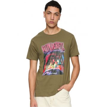 Tricou de bumbac cu imprimeu grafic
