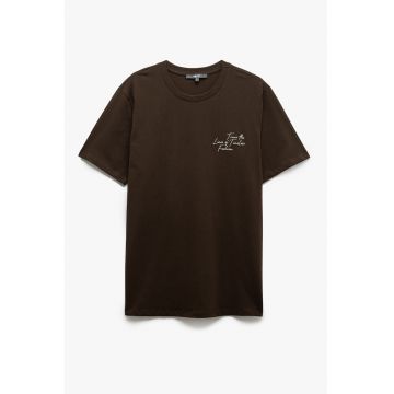 Tricou de bumbac cu imprimeu pe piept