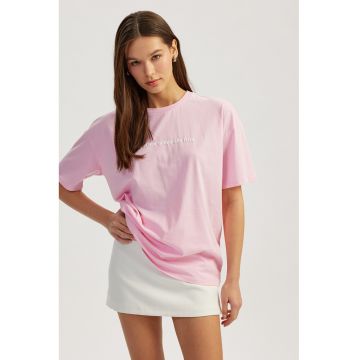Tricou de bumbac cu imprimeu pe spate