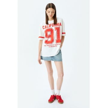 Tricou lejer cu imprimeu text