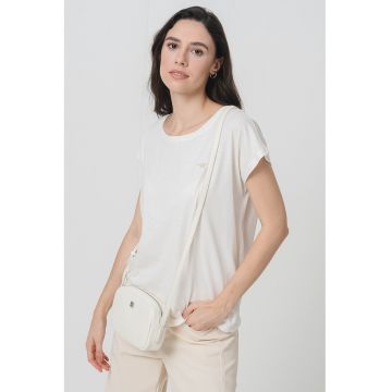 Tricou lejer cu logo discret Lesley