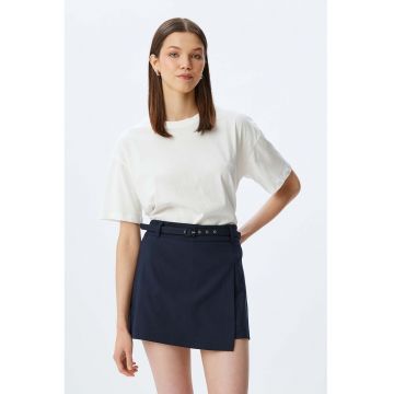 Tricou lejer din bumbac cu model uni