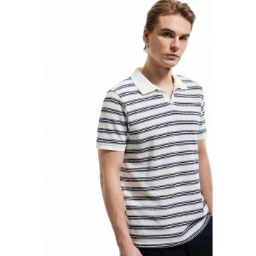 Tricou polo cu dungi