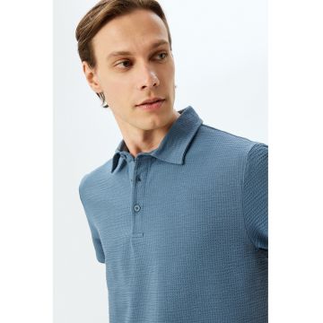 Tricou polo cu model texturat
