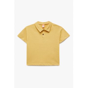Tricou polo uni de bumbac