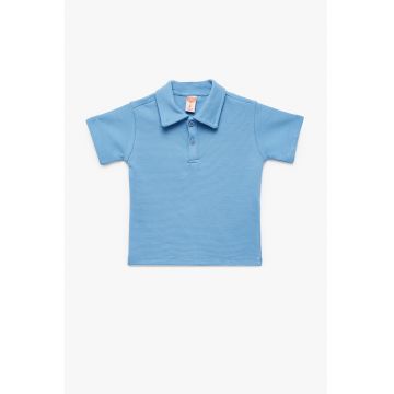 Tricou polo uni de bumbac