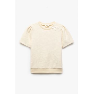 Tricou pufos cu detaliu cu funda