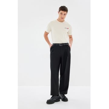 Tricou regular fit cu imprimeu contrastant pe partea din spate