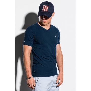 Tricou slim fit cu decolteu in V