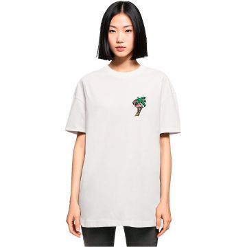 Tricou supradimensionat cu flamingo