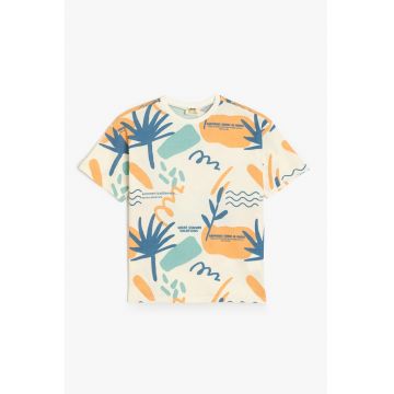 Tricou supradimensionat din bumbac cu imprimeu
