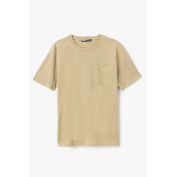 Tricou uni cu buzunar pe piept
