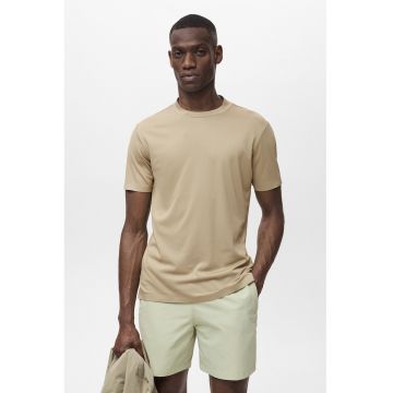 Tricou uni cu decolteu la baza gatului