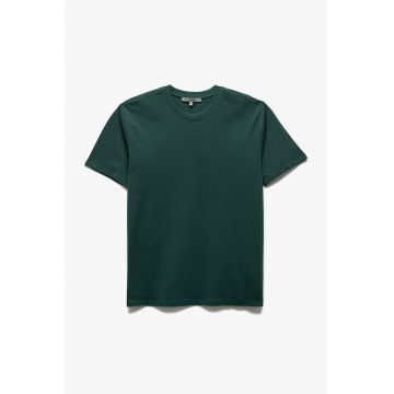Tricou uni cu decolteu la baza gatului