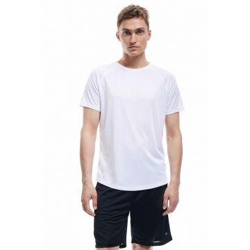 Tricou uni cu decolteu la baza gatului si maneci raglan