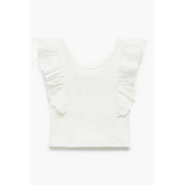 Top crop cu volane