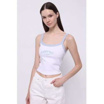 Top crop din amestec de bumbac