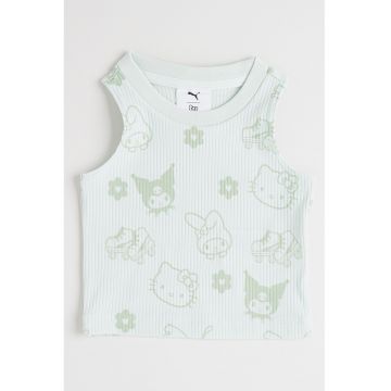 Top striat cu imprimeu Hello Kitty&Friends