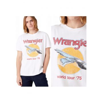 Tricou Barbati -  Eagle Tee - Regular Fit - 100% Bumbac - Confortabil - Respirabil - Moale La Atingere - Material Durabil - Ideal Pentru Zi Cu Zi - Marimea 3XL - Alb
