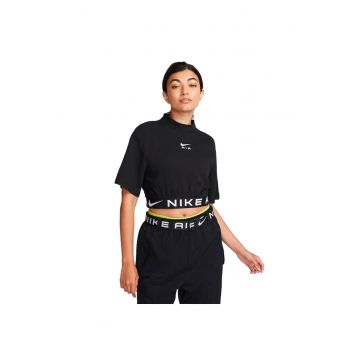 Tricou crop lejer cu logo