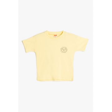 Tricou cu decolteu la baza gatului - din bumbac