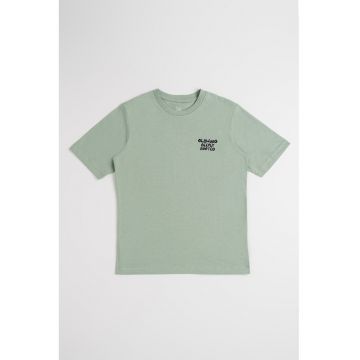 Tricou cu decolteu la baza gatului si imprimeu text
