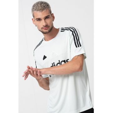 Tricou cu decolteu la baza gatului si logo Tiro