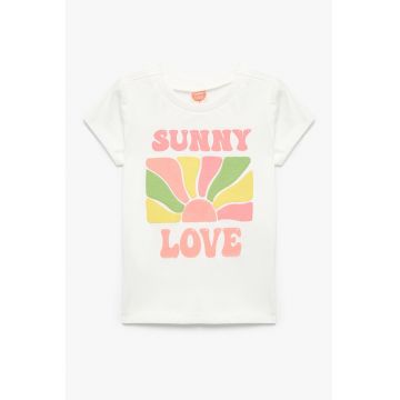 Tricou cu imprimeu grafic si model text