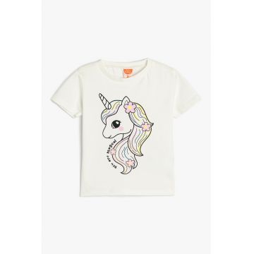 Tricou cu imprimeu unicorn