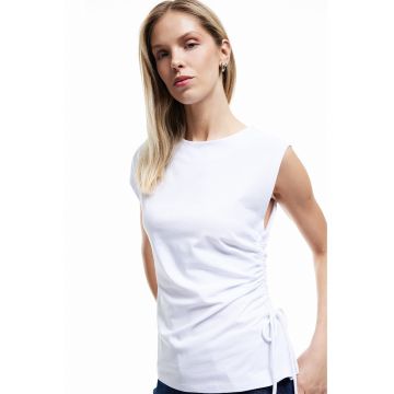 Tricou cu pliuri laterale